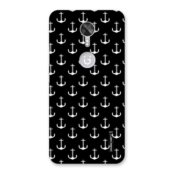 White And Black Anchor Pattern Back Case for Gionee A1