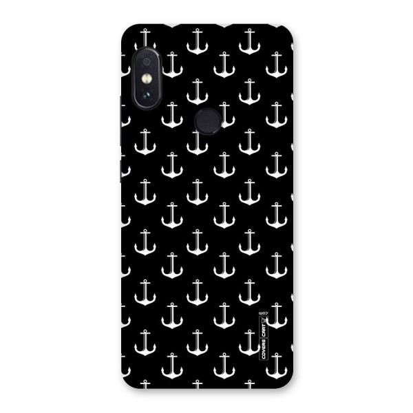White And Black Anchor Pattern Back Case for Redmi Note 5 Pro