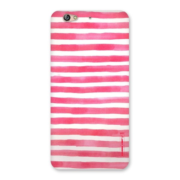 White And Pink Stripes Back Case for Gionee S6