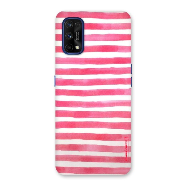 White And Pink Stripes Back Case for Realme 7 Pro