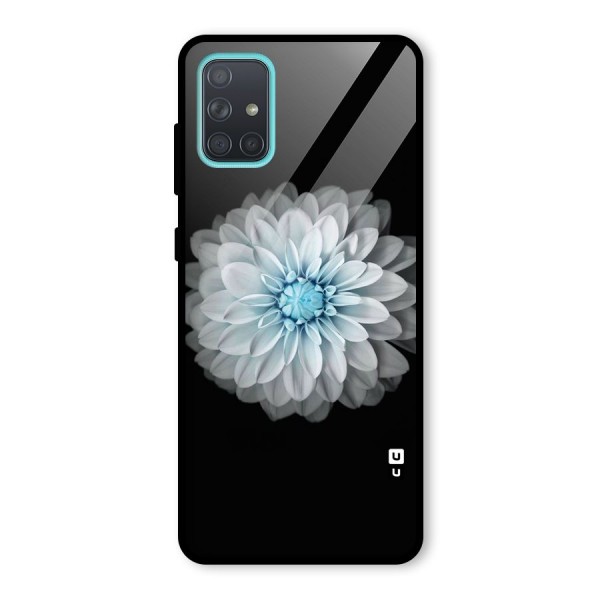 White Bloom Glass Back Case for Galaxy A71