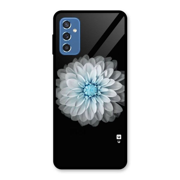 White Bloom Glass Back Case for Galaxy M52 5G