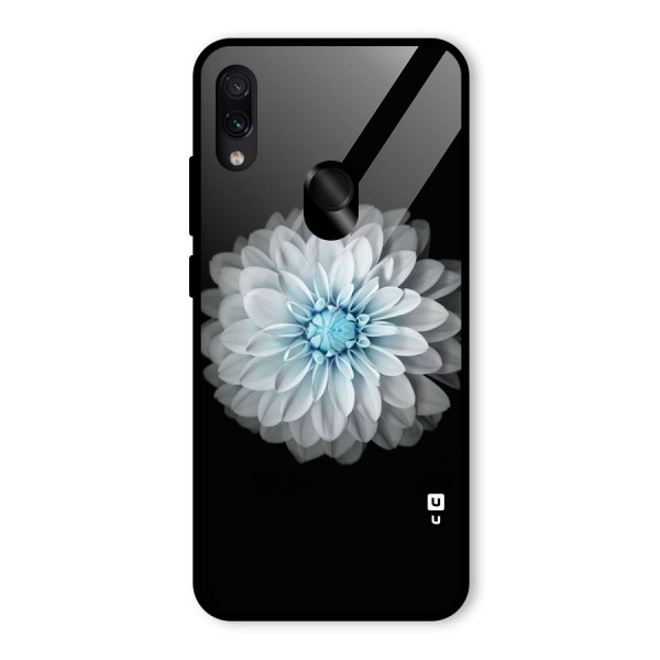 White Bloom Glass Back Case for Redmi Note 7