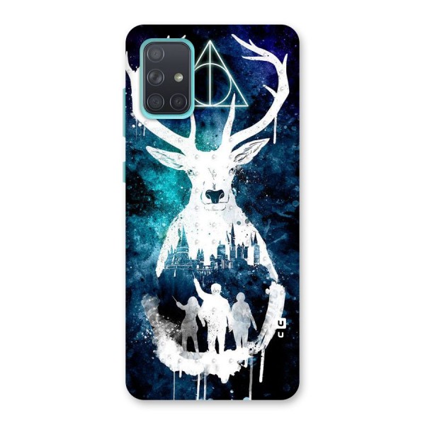 White Deer Back Case for Galaxy A71