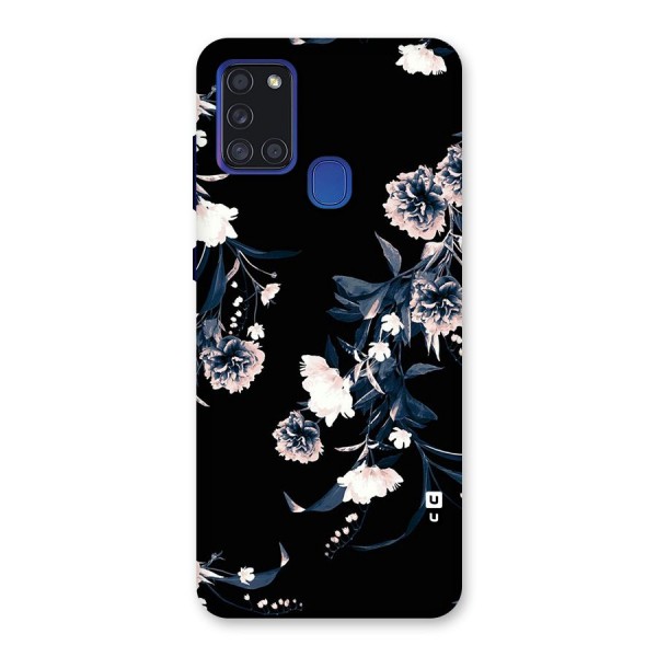 White Flora Back Case for Galaxy A21s