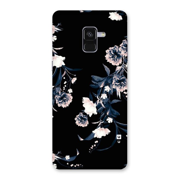 White Flora Back Case for Galaxy A8 Plus