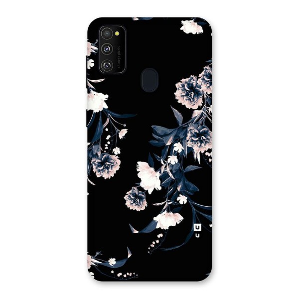 White Flora Back Case for Galaxy M21
