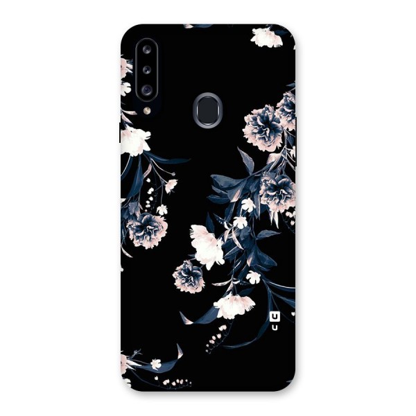 White Flora Back Case for Samsung Galaxy A20s