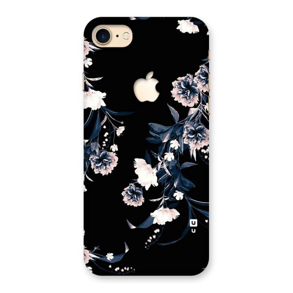 White Flora Back Case for iPhone 7 Apple Cut