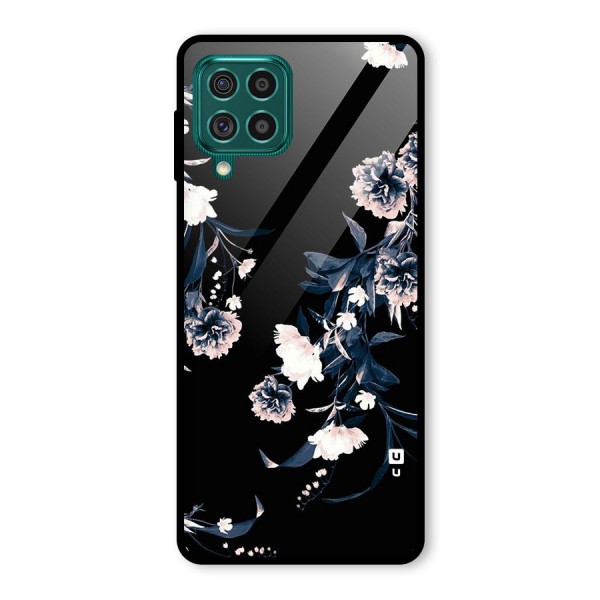 White Flora Glass Back Case for Galaxy F62