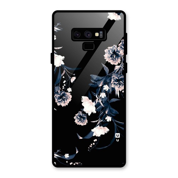 White Flora Glass Back Case for Galaxy Note 9