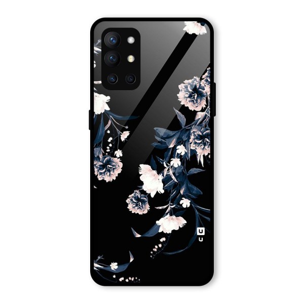 White Flora Glass Back Case for OnePlus 9R
