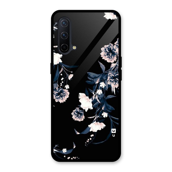 White Flora Glass Back Case for OnePlus Nord CE 5G