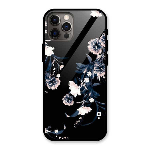 White Flora Glass Back Case for iPhone 12 Pro