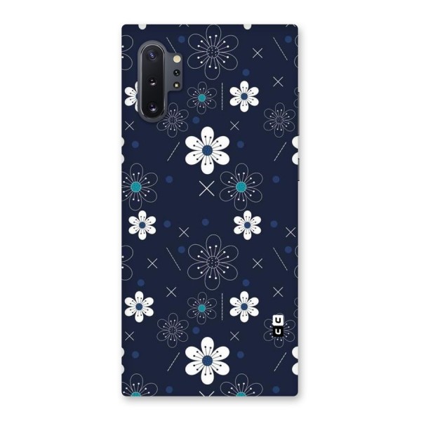 White Floral Shapes Back Case for Galaxy Note 10 Plus