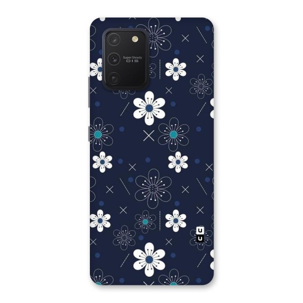 White Floral Shapes Back Case for Galaxy S10 Lite