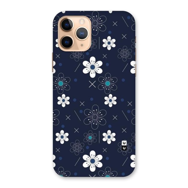 White Floral Shapes Back Case for iPhone 11 Pro
