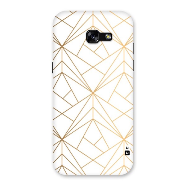 White Golden Zig Zag Back Case for Galaxy A5 2017