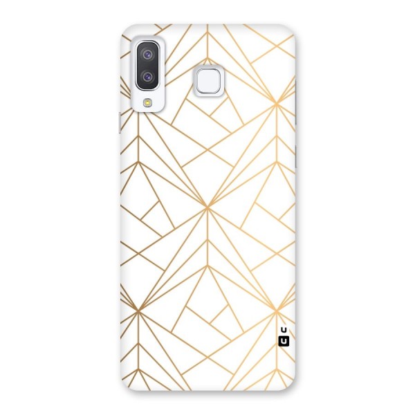 White Golden Zig Zag Back Case for Galaxy A8 Star