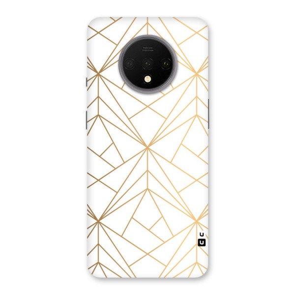 White Golden Zig Zag Back Case for OnePlus 7T