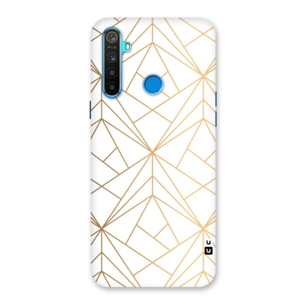 White Golden Zig Zag Back Case for Realme 5s