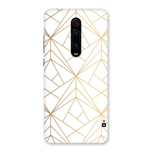 White Golden Zig Zag Back Case for Redmi K20 Pro