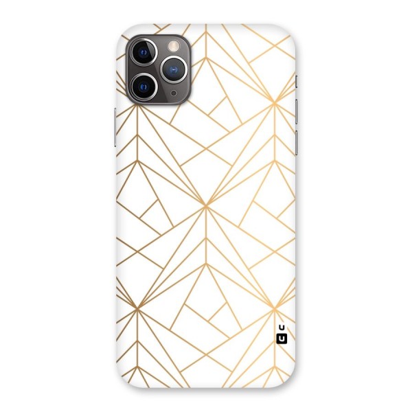 White Golden Zig Zag Back Case for iPhone 11 Pro Max