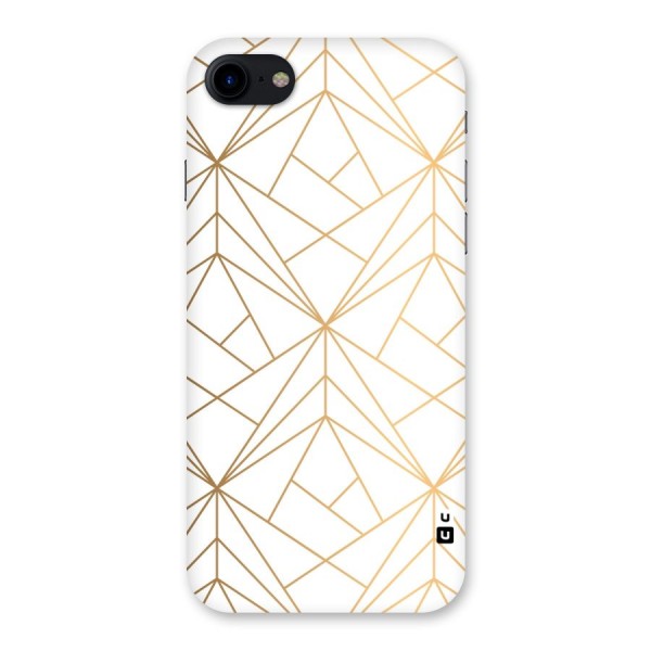 White Golden Zig Zag Back Case for iPhone SE 2020