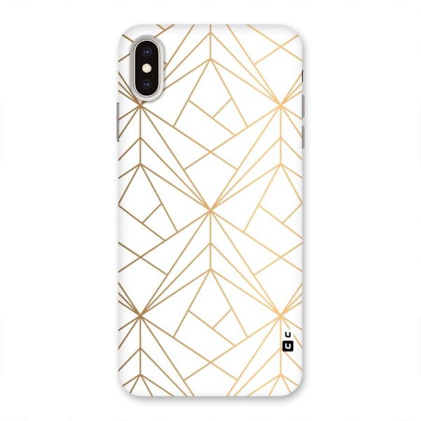 White Golden Zig Zag Back Case for iPhone XS Max