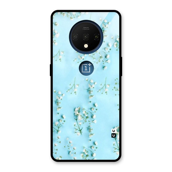 White Lily Design Glass Back Case for OnePlus 7T
