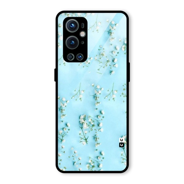 White Lily Design Glass Back Case for OnePlus 9 Pro