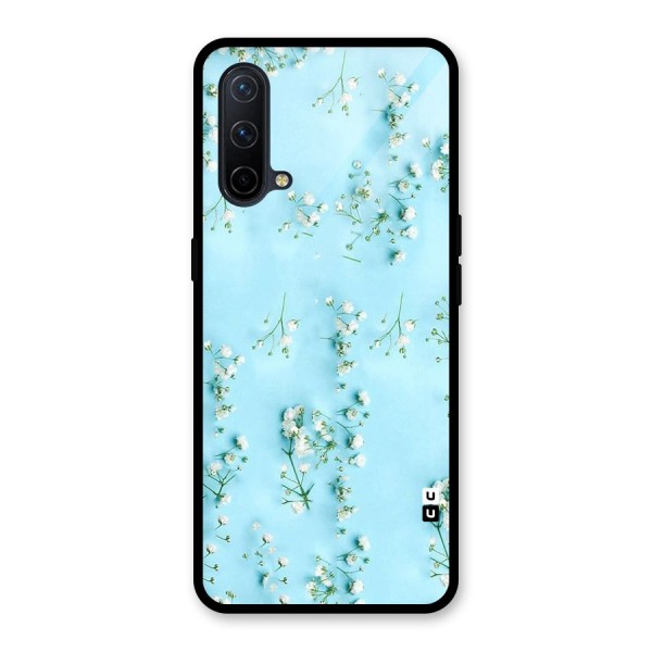 White Lily Design Glass Back Case for OnePlus Nord CE 5G