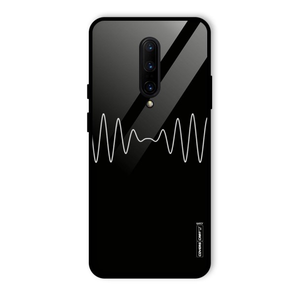 White Minimal Thread Glass Back Case for OnePlus 7 Pro