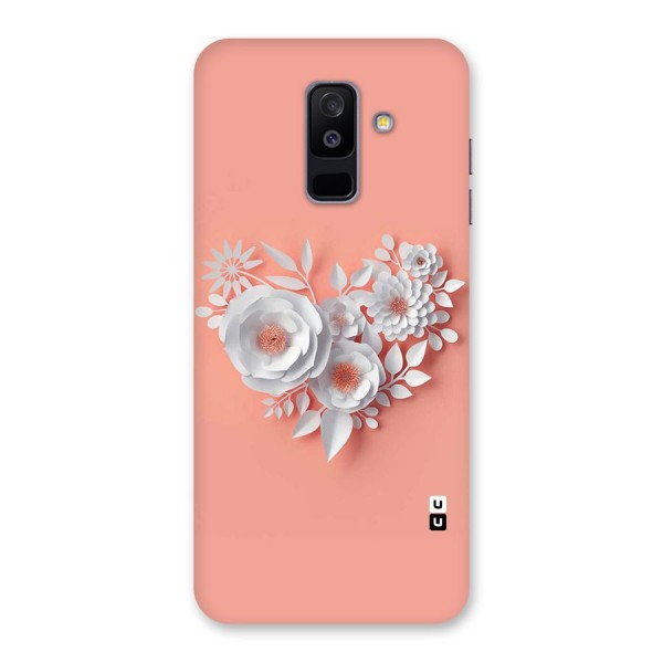 White Paper Flower Back Case for Galaxy A6 Plus