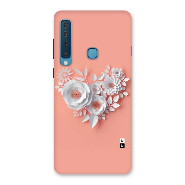 White Paper Flower Back Case for Galaxy A9 (2018)