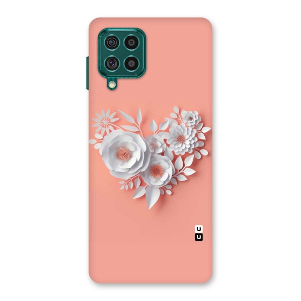 White Paper Flower Back Case for Galaxy F62