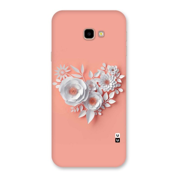 White Paper Flower Back Case for Galaxy J4 Plus