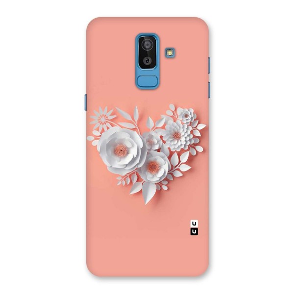 White Paper Flower Back Case for Galaxy J8