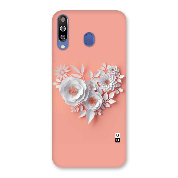 White Paper Flower Back Case for Galaxy M30