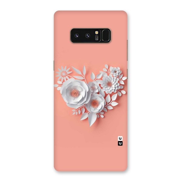 White Paper Flower Back Case for Galaxy Note 8
