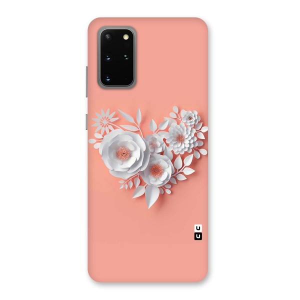 White Paper Flower Back Case for Galaxy S20 Plus