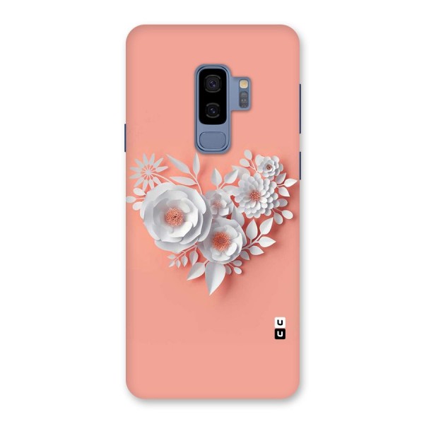 White Paper Flower Back Case for Galaxy S9 Plus