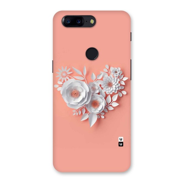 White Paper Flower Back Case for OnePlus 5T