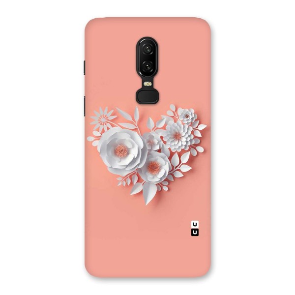 White Paper Flower Back Case for OnePlus 6