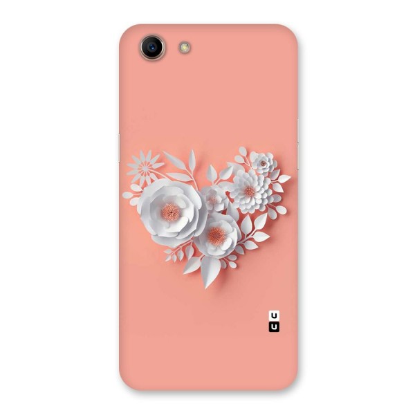 White Paper Flower Back Case for Oppo A83 (2018)