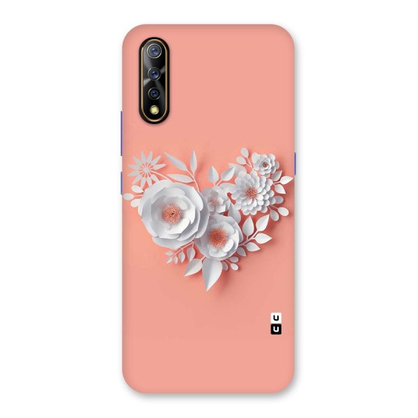 White Paper Flower Back Case for Vivo S1