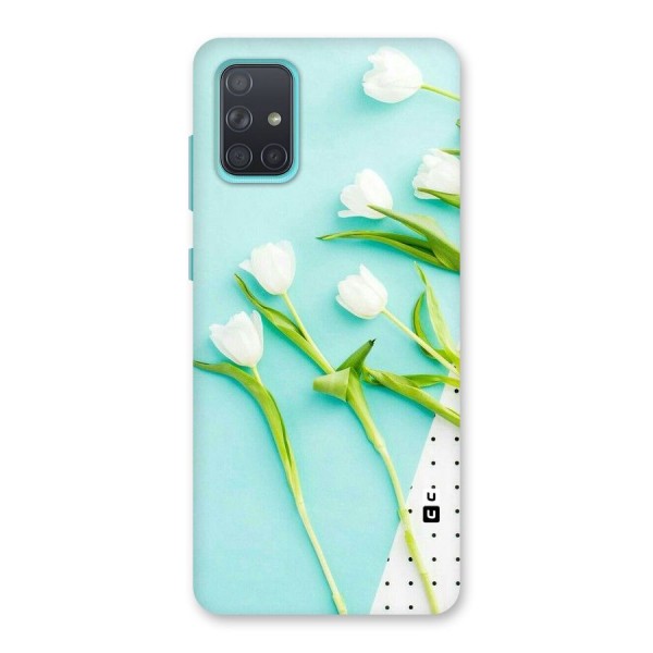 White Tulips Back Case for Galaxy A71