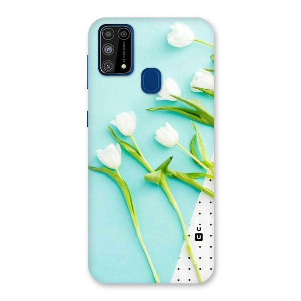 White Tulips Back Case for Galaxy M31