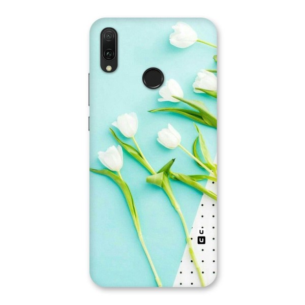 White Tulips Back Case for Huawei Y9 (2019)