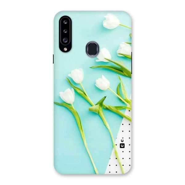 White Tulips Back Case for Samsung Galaxy A20s